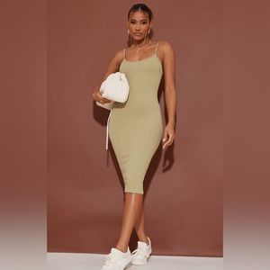 Sage Green Contour Midi Dress